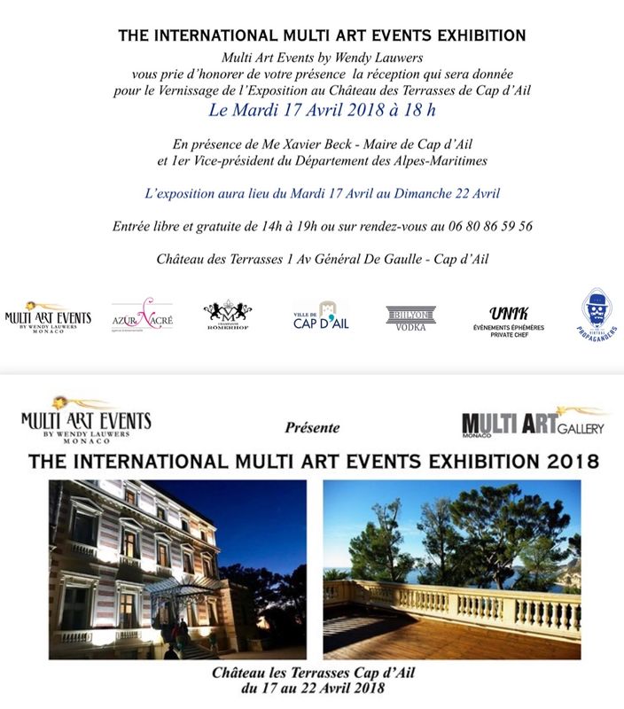Exposition au Château des Terrasses à Cap d'Ail - Mardi 17 Avril 2018 à 18h00
